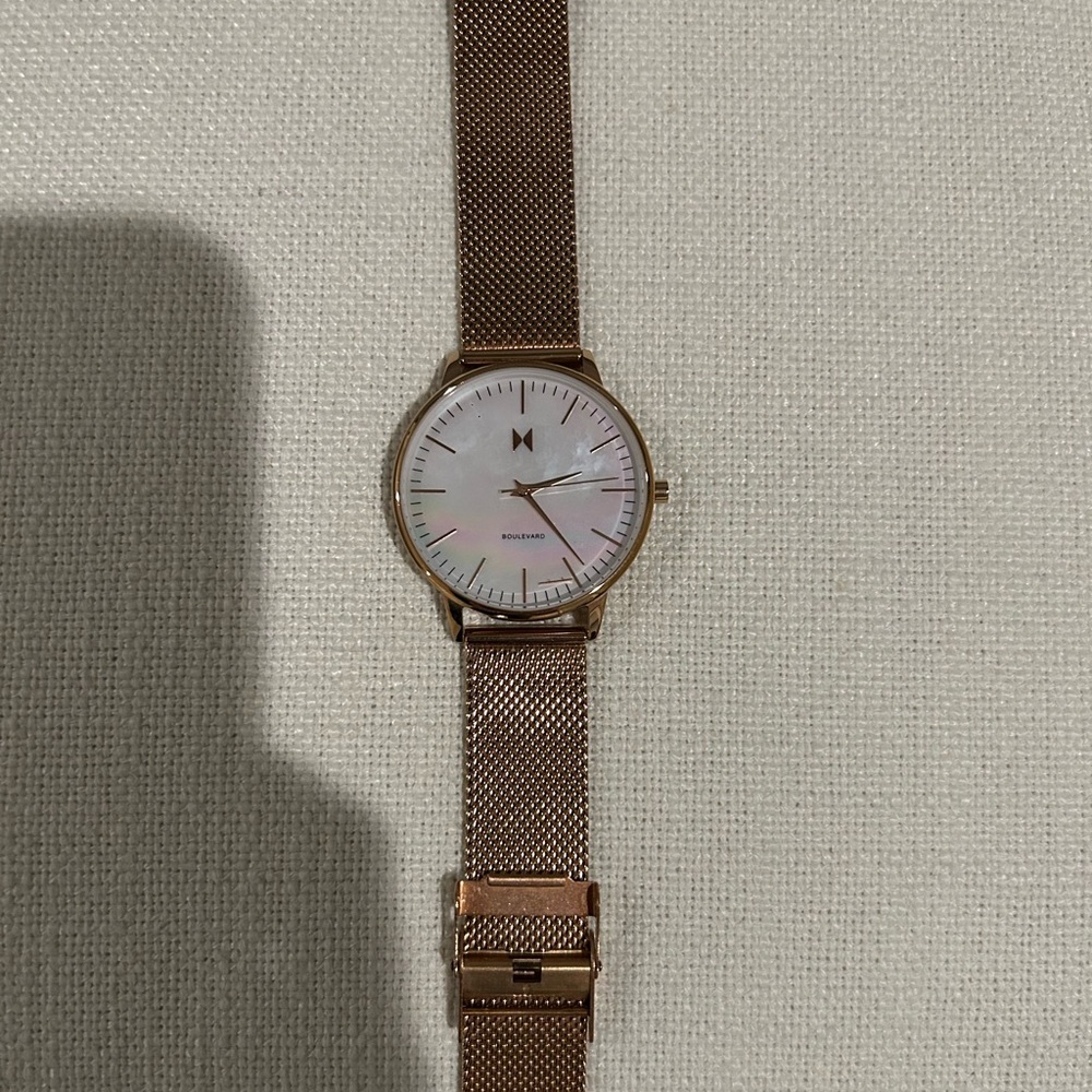 MVMT Rose Gold Mesh Watch